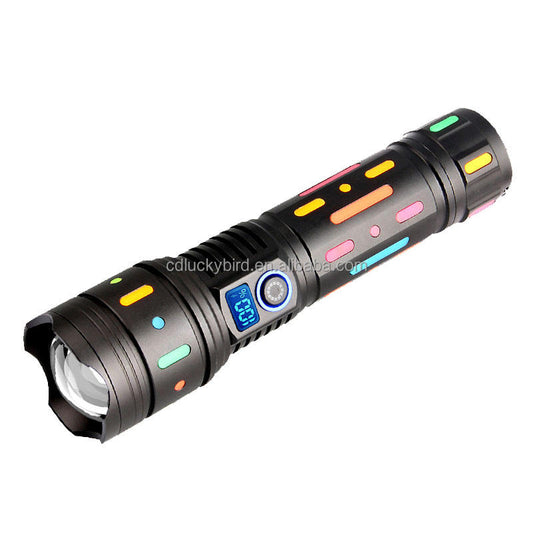 COBA Rechargeable Flashlight – Colorful LED Torch with 1.5KM Long Beam