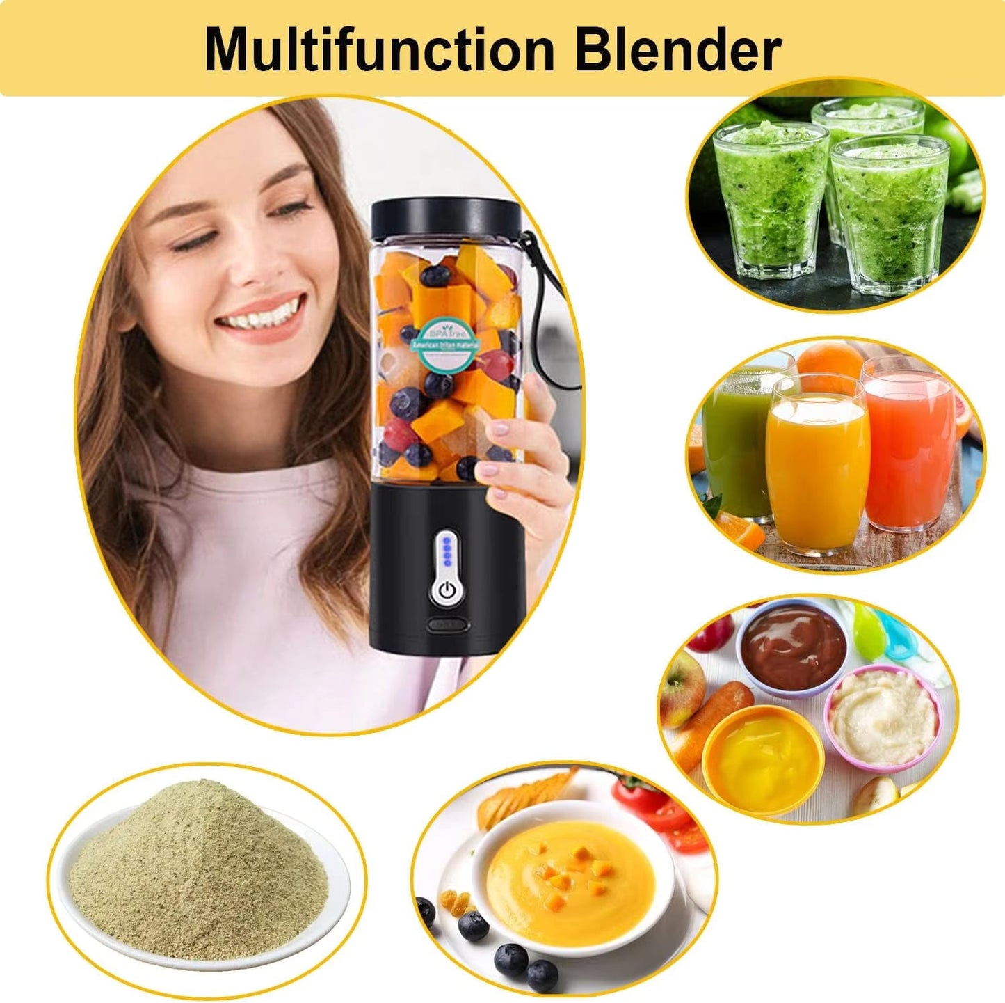 Portable Mini Blender Juicer