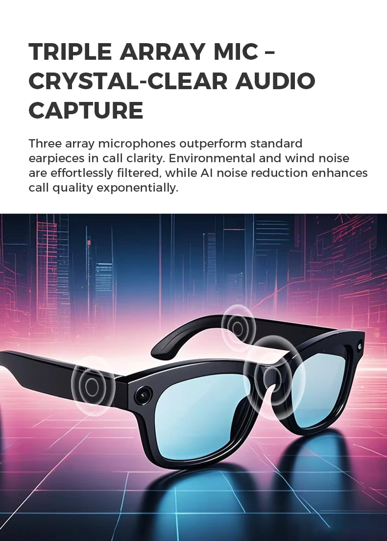 ROYALTENIC WiFi Smart Camera Glasses
